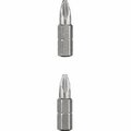 Pinpoint DW2002BL 2 Phillips 1 in. Insert Bit Tip, Shock Resistant Steel, 100PK PI2015497